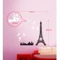 Naklejka ścienna EIFFEL z karteczkami samoprzylepnymi 80x80 cm MIN 2